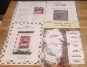 Christmas Cross Stitch Patterns Lot Of 4 - Picture 1 of 5