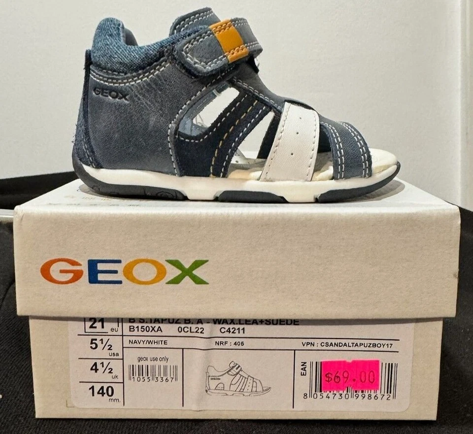 Sandalia GEOX Tapuz Azul Marino con Blanco (Nueva con caja) Foto 1 de 1