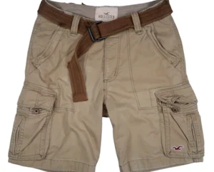 HOLLISTER ABERCROMBIE & FITCH Y2K VINTAGE fatigues 31 LOOSE BELTED CARGO SHORTS - Picture 1 of 11
