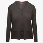 PRADA Women Knit Jacket Size XS Womens Brown Cardigan XS Knit Cardigan Formal 
