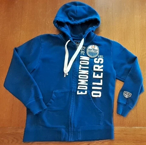 NHL Edmonton Oilers Full Zip Hoodie Youth L Old Time Hockey Futures Collection Cover