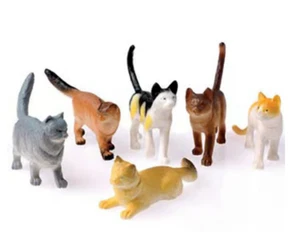 12PCS Cat Figurines Playset, Realistic Detailed Plastic Cat Figures, 4 inch - Picture 1 of 1