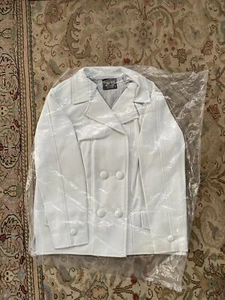 Vintage Deadstock Starlight Vinyl weiß Mod Jacke Rayonfutter Japan Original-Etikett - Bild 1 von 5