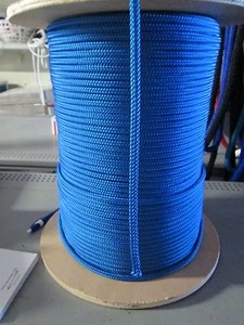 1/4" X 100' Sail,Halyard Line, Jibsheets, double braid rope Blue 2100 lb USA - Picture 1 of 1
