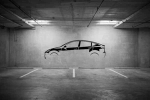 Silhoutte of a Model Y Electric Garage Wall Decals - Picture 1 of 1