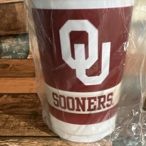 Oklahoma Sooners NCAA College University Football Sports Party Plastic Tailgate - Picture 1 of 12