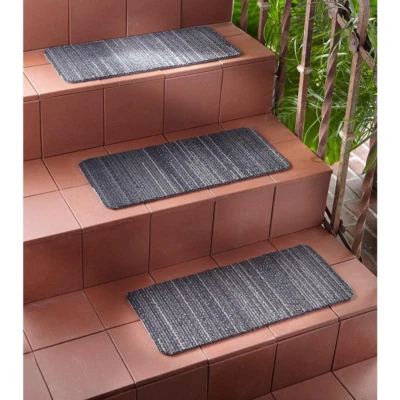 Alfombra con cubierta de banda de rodadura de escalera pelar y pegar carbón 8 pulgadas X 18 in. (Juego de 13) Foto 1 de 4