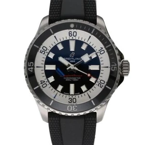 Reloj de buceo Breitling A17376 Superocean automático 44 para hombre correa de goma SS - Imagen 1 de 7