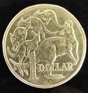 1984 $1 Mob Of Roos Coins VF One Dollar Lt Circ - Picture 1 of 2