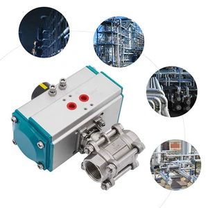 1'' Pneumatic Stainless Steel Ball Valve For Medium Temperature up to 212?H New - Picture 1 of 20
