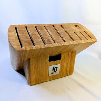 Shun Edo Ken Onion Knife Block 11 Tool Slots Japanese Chef Kitchen Appliance - Image 1 of 4