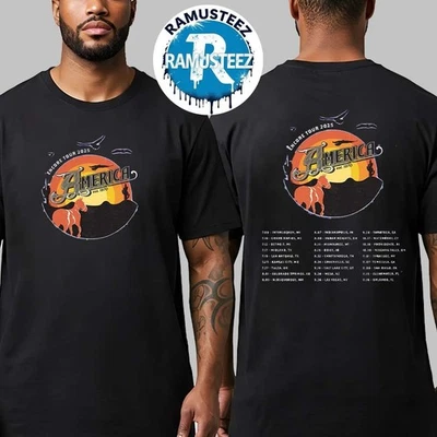 America Band Encore Tour 2025 Dates List Kick Off  Fan Gifts Concert T-Shirt - Image 1 of 4