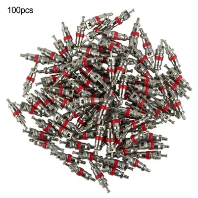 100pcs Tire Valve Stem A/C Parts For Valve With Red Rubber Ring Brand New - Image 1 of 4