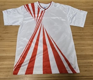 Vintage Puma Shirt Herren Small weiß rot Nummer 30 Fußball Trikot Made in USA 90s - Bild 1 von 4