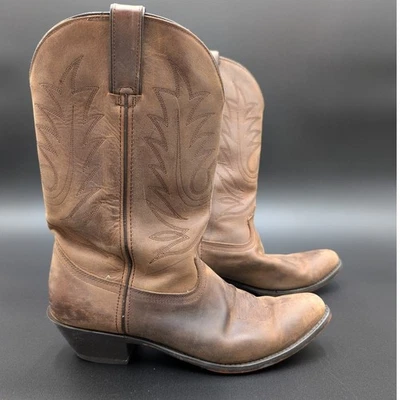 Женские сапоги Durango 10 M коричневые кожаные с вышивкой без застежек ковбойские родео богемное - Изображение 1 из 4