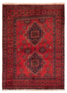 Traditional Hand-Knotted Geometric Carpet 3'8" x 4'11" Wool Area Rug - Picture 1 of 9