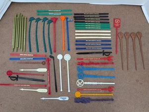 Lot 50+ Vintage Swizzle Cocktail Stirrers Tiki Airline Vegas Casino Cruise Hotel - Picture 1 of 13