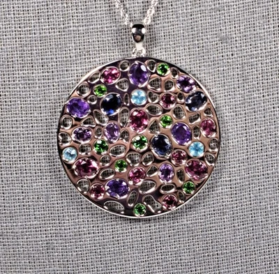 RACHEL GALLEY Enkai Collection Gemstone Pendant Necklace Sterling Silver NEW - Image 1 of 4