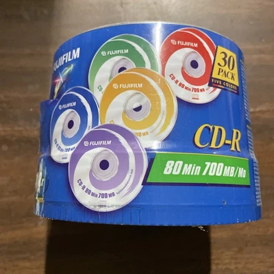 Fujifilm 30 Pack CD-R 80 min 700MB Up to 48x Write Speed Sealed New - Image 1 of 4
