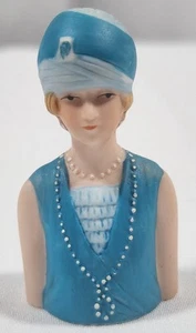 Vintage Avon 1983 Ladies of Fashion um 1927 Porzellan Fingerhut Made in Taiwan - Bild 1 von 4