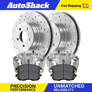 Front Coated Disc Brake Rotors with Pads & Calipers Set for Nissan Altima - Picture 1 of 7