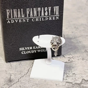 Final Fantasy VII Advent Children Cloudy Wolf Silver 925 Earring Rare Japan - Picture 1 of 10