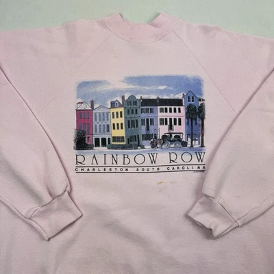 Sudadera De Colección Charleston Rainbow Row Adulto XL Rosa Cuello Redondo Carolina del Sur  Foto 1 de 4
