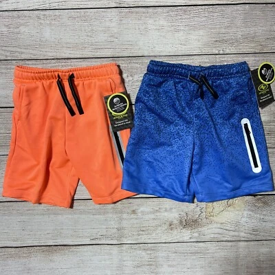 Athletic Works Toddler Boys Shorts Size 4T. NWT! 1 Orange Pair And 1 Blue Pair. - Image 1 of 4