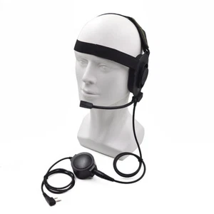 Big PTT Bowman Elite II Tactical Headset Headphone for Kenwood Baofeng UV5R UV6R - Picture 1 of 10