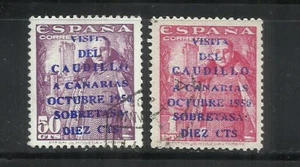 151D-ESPAÑA 1951 Nº1088/1089 VISITA CAUDILLO CANARIAS SOBRECARGA FALSA - Imagen 1 de 1