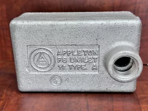 Appleton FSA-1-50-A 1/2" Aluminum Device Box 1-Hub 1-Gang Outlet Unilet Condulet - Picture 1 of 2