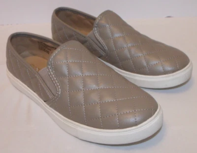 Zapatos planos informales sin cordones acolchados Brash gris imitación cuero para mujer talla 8,5 M Foto 1 de 4