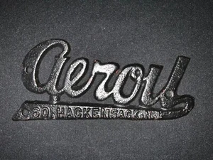 Geroil Metall Emblem Oldtimer Maschine, Auto, Bus, Öl?, Werbung Typenschild! - Bild 1 von 3