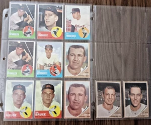 LOT OF 11 1962 -1963 TOPPS BASEBALL CARDS HOUSTON COLT 45s BRUCE LARKER SPANGLER - Picture 1 of 5
