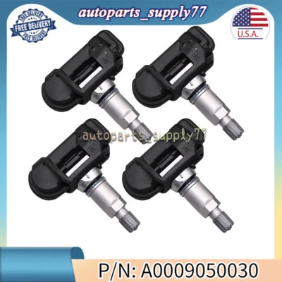 Kit de sensores de presión de neumáticos 4 piezas para Mercedes-Benz TPMS A0009050030 433 MHz NUEVO Foto 1 de 4