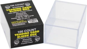 (1) TCBS100S Trading Card Slider Boxes Ultimate Protection Crystal Clear NEW - Picture 1 of 3