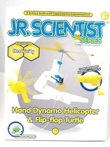 Helicopter Flipflop Turtle Science Experiment Kit Jr Scientist Dynamo Hand Power - Picture 1 of 4