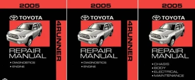 2005 Toyota 4RUNNER 4 Corridore Servizio Shop Riparazione Officina Manuale Set - Immagine 1 di 3
