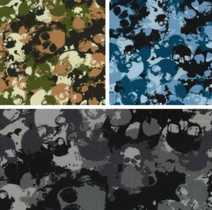 Tela de popelín 100 % algodón rosa y cráneo de hubble camuflaje material artesanal de costura - Imagen 1 de 4