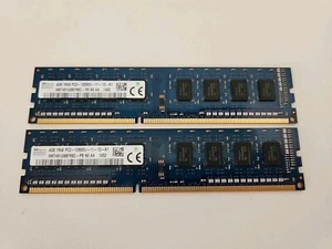 SK Hynix HMT451U6BFR8C-PB 8GB (2x4GB) PC3-12800U-11-13-A1 DDR3 Desktop Memory - Picture 1 of 4