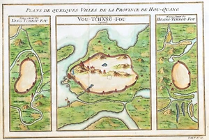 CHINA "Plans de quelques Villes de la Province de Hou-Quang" 1760 BELLIN - Picture 1 of 5