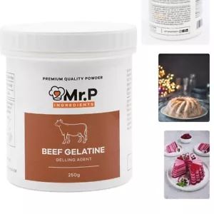 Beef Gelatine 250g 250 Bloom Powder Unflavoured Stabiliser Gelling Aerating A... - Picture 1 of 11