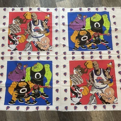 Michael Jordan Space Jam 1996 Warner Bros panel de tela baloncesto Looney Tunes Foto 1 de 4