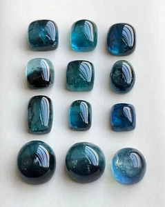 Blue Tourmaline Cabochons,35-carats , Tourmaline,blue tourmaline,cabochons - Picture 1 of 8