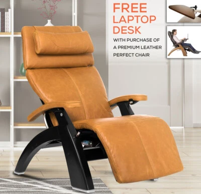 Human Touch PC-610 Omni Motion Zero Gravity 完美椅子躺椅 + 笔记本电脑桌 — 第 1/4 张图片