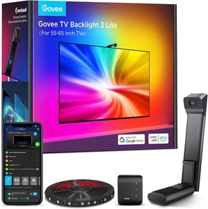 RGBICW LED TV Backlight with Camera, Voice Control & App, 11.8ft Strip - Picture 1 of 12