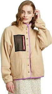 Medium Women's Snap Front Faux Fur Sherpa Jacket - Picture 1 of 3
