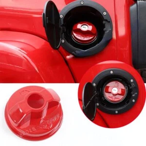 Red ABS Fuel Tank Cover Door Gas Filler Cap Kit For Jeep Wrangler JK JL 2007-20 - Bild 1 von 9