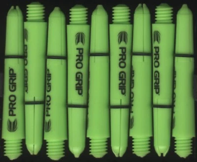 1.5in. 2ba Electric Green TARGET Pro Grip Dart Shafts & Springs: 1 set of 3