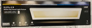 Feit Electric~0.5x2FT White Flat Panel, Light Fixture, Ultra Thin, Dimmable, NEW - Picture 1 of 3